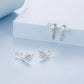 S925 Silver Needle Meteor Stacked Earrings, YIE340, YIE341