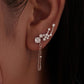 S925 Silver Needle Meteor Stacked Earrings, YIE340, YIE341