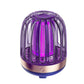 Navy blue electric mosquito killer lamp with purple LED tubes, front view