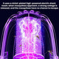 Electric mosquito killer lamp with glowing UV grid and protective mesh