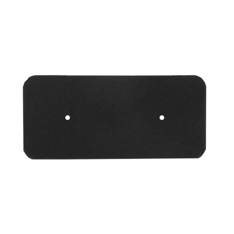 Black rectangular foam dryer filter with two mounting holes