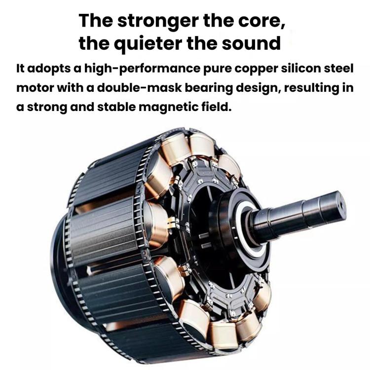 Ceiling fan light motor cutaway with internal coil and shaft detail