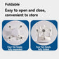 Foldable ceiling fan light showing four fan heads, expanded and folded