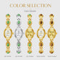 Color selection image of oval analog quartz bracelet watches in multiple tones
