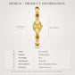 Gold oval bracelet watch diagram with linked band and oval dial, quartz analog