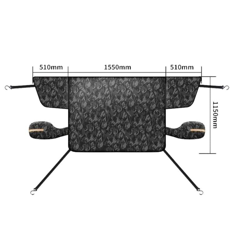 Camouflage Thickened Windproof Car Snow Shield Magnetic Windshield Snow & Sun Cover, Large, Small