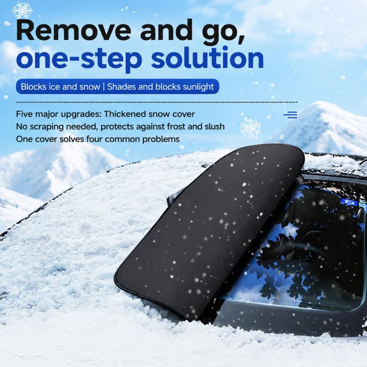 Camouflage Thickened Windproof Car Snow Shield Magnetic Windshield Snow & Sun Cover, Large, Small