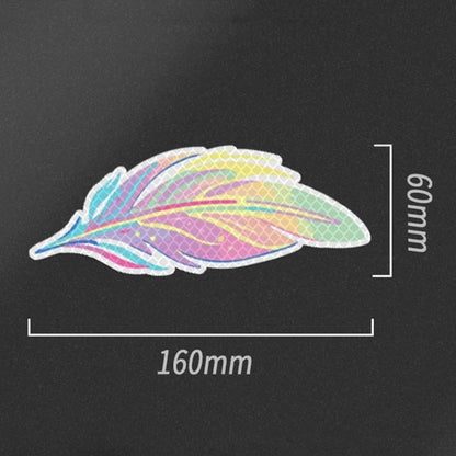 Dreamy Feather Reflective Car Stickers Bumper Scratch Cover Night Warning Decals, A, B