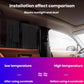 Car interior window sunshade mesh covering the side window to block sunlight and dust