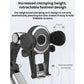 Adjustable car phone holder with retractable footrest under the rotating cradle