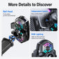 Car phone cooler mount with 360 ball head, RGB lighting, and independent control switch