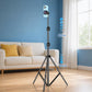 Magnetic phone cooler fan on a floor tripod stand with adjustable height