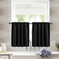 Single Rod Pocket Cafe Curtains Thick High Density Short Tier Window Treatment for Kitchen Bedroom, 40x60cm, 76x60cm, 76x92cm, 106x91cm, 132x46cm
