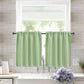 Single Rod Pocket Cafe Curtains Thick High Density Short Tier Window Treatment for Kitchen Bedroom, 40x60cm, 76x60cm, 76x92cm, 106x91cm, 132x46cm