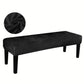 Velvet Stretch Bench Cover Elastic Rectangular Dining Bench Slipcover With Straps