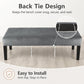 Velvet Stretch Bench Cover Elastic Rectangular Dining Bench Slipcover With Straps