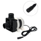 Submersible water pump with black nozzle connector and coiled power cable