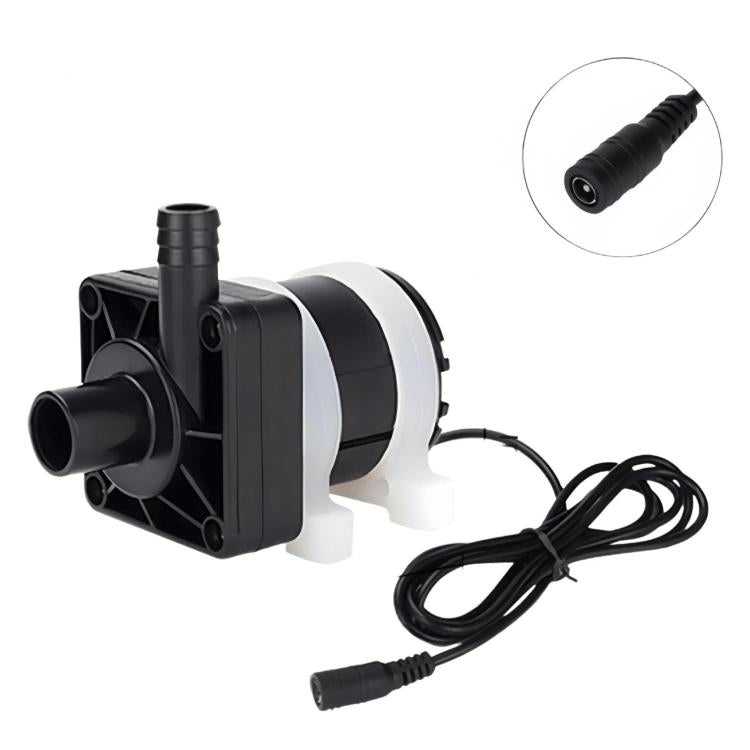 Submersible water pump with outlet port and attached power cord