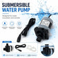 Submersible water pump with power cable and nozzle for water circulation