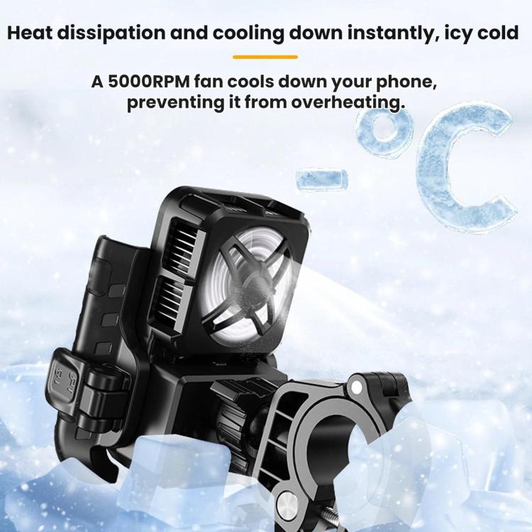 Motorcycle Semiconductor Cooling Mobile Phone Live Streaming Heat Sink Bracket, Handlebars