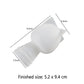 3D silicone mushroom mold, white, scalloped cap with grooved stem