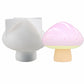 3D silicone mushroom molds pair: gray-white stem with pink speckled cap