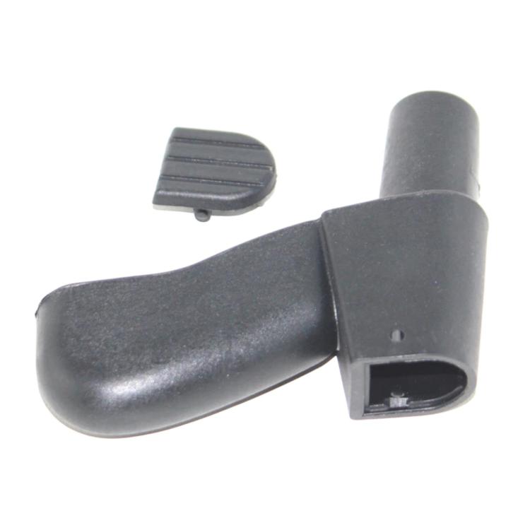 Yamaha outboard shift handle gear shifter, dark plastic lever with ridged button