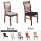 Stretch Dining Chair Seat Cover Soft Removable Washable Chair Cushion Slipcover