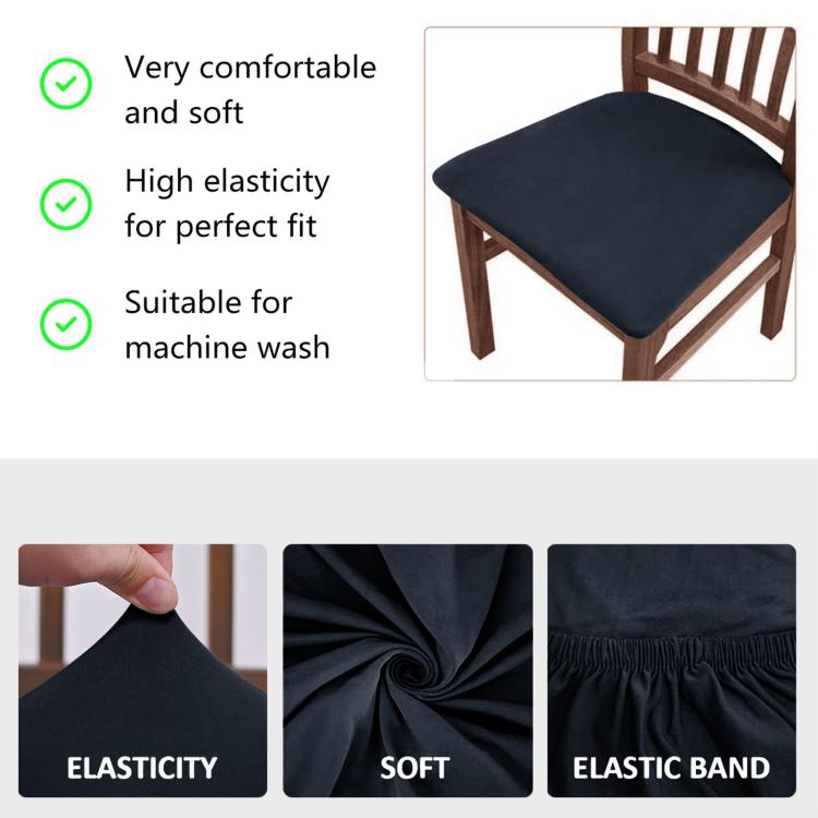 Stretch Dining Chair Seat Cover Soft Removable Washable Chair Cushion Slipcover