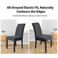 Stretch Dining Chair Cover Rhombus High Back Kitchen Chair Slipcover, M 45-60cm Height, L 60-70cm Height
