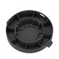 Black silicone weighing plate cover with molded underside channels and grip features