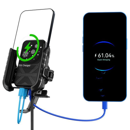 Motorcycle Semiconductor Cooling Heat Dissipation Phone Holder, Mirror Base