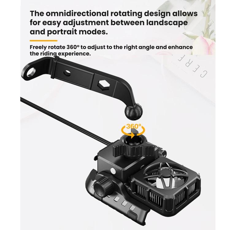 Motorcycle Semiconductor Cooling Heat Dissipation Phone Holder, Mirror Base
