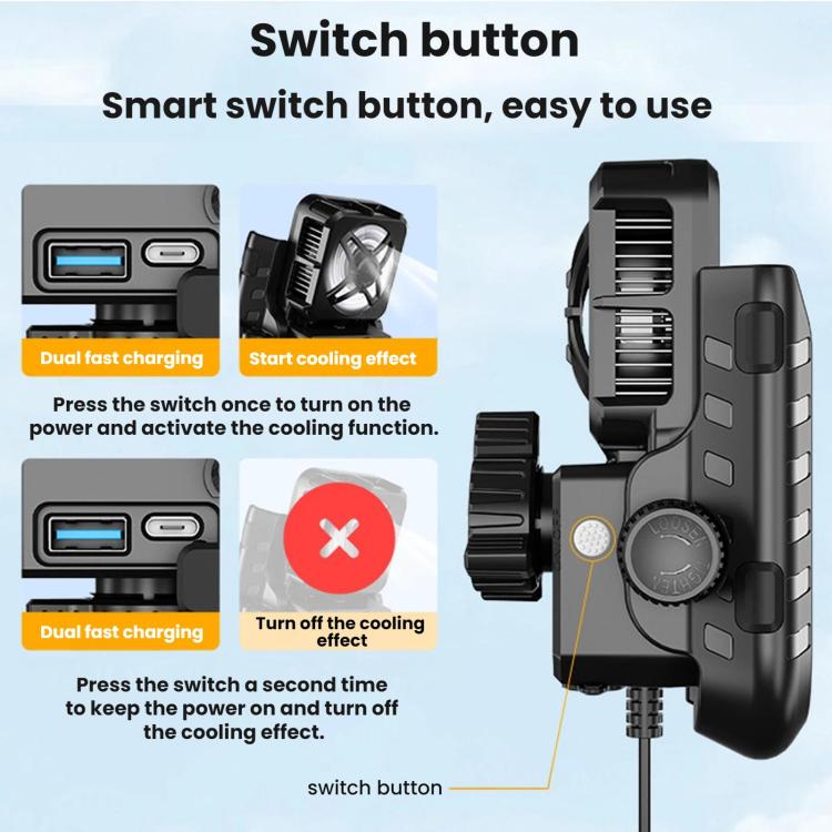 Motorcycle Semiconductor Cooling Heat Dissipation Phone Holder, Mirror Base