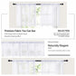 2-Piece Set Sheer Cafe Tier Curtains Rod Pocket Small Window Voile Curtains For Kitchen Bathroom, 76x60cm, 76x92cm, 132x46cm