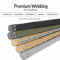 Men's nylon web belt set, dark, olive, tan, and gray tones with metal grommet tabs