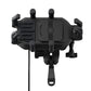 Motorcycle Wireless Charging Phone Holder With A+C Port Fast Charging Anti-theft Features, Mirror Base
