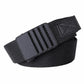Automatic buckle nylon belt for men, black textured strap and rectangular buckle insert
