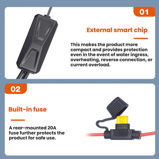 Motorcycle Mobile Phone QC3.0 Waterproof PD Fast Charging USB Charger