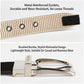 Two-tone nylon belt with metal buckle and grommets, tan strap with black end