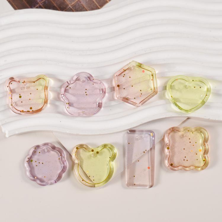 16-Cavity Resin Jewelry Mold Silicone Multi-Shape Earring Stud and Pendant Casting Mold with Holes
