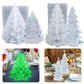 3D Christmas Tree Candle Mold Silicone Pine Tree Resin Mold for Epoxy Casting, 01, 02