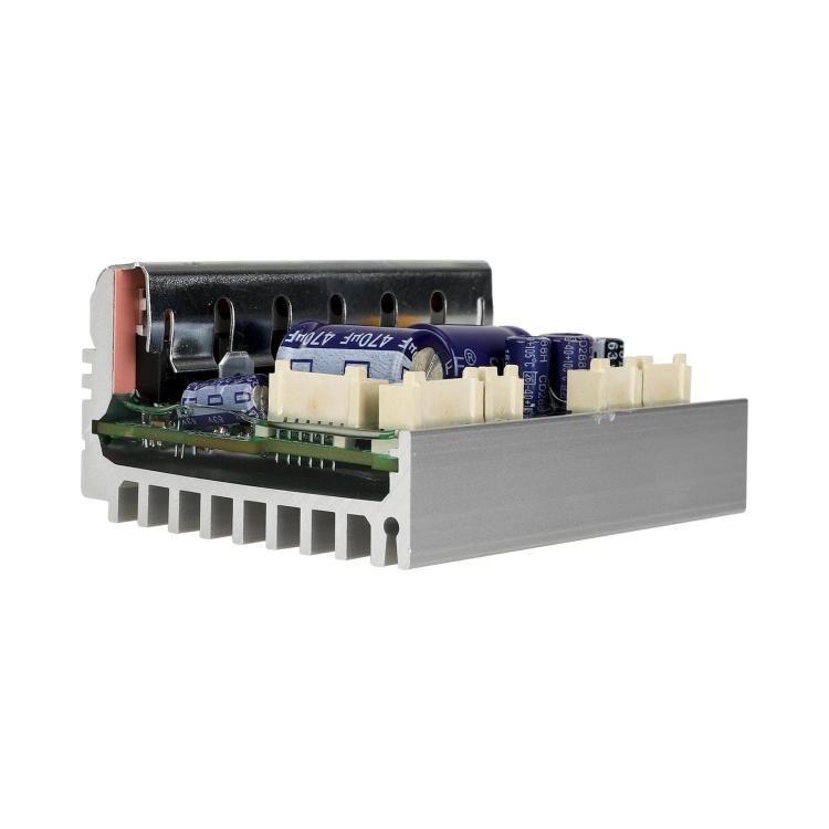 Electric scooter controller circuit board showing components and connector pin row