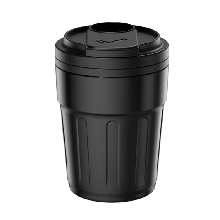 Car Ashtray With Lid & LED Light Metal Fireproof Cigarette Disposal Can For Vehicle