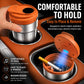 Car Ashtray With Lid & LED Light Metal Fireproof Cigarette Disposal Can For Vehicle