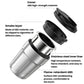 Car Ashtray With Lid & LED Light Metal Fireproof Cigarette Disposal Can For Vehicle