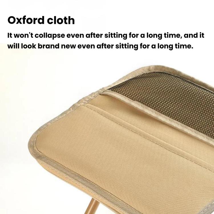 Beige oxford fabric seat cushion for a foldable stool chair