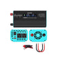 XUYUAN pure sine wave inverter, black with blue fan panel, 1400W, dual AC sockets