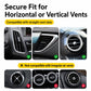 Car cup holder mount for straight air vent slats, black clamp and base