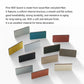 Rectangular MDF clock-frame pieces in beige, red, green, blue, and black tones